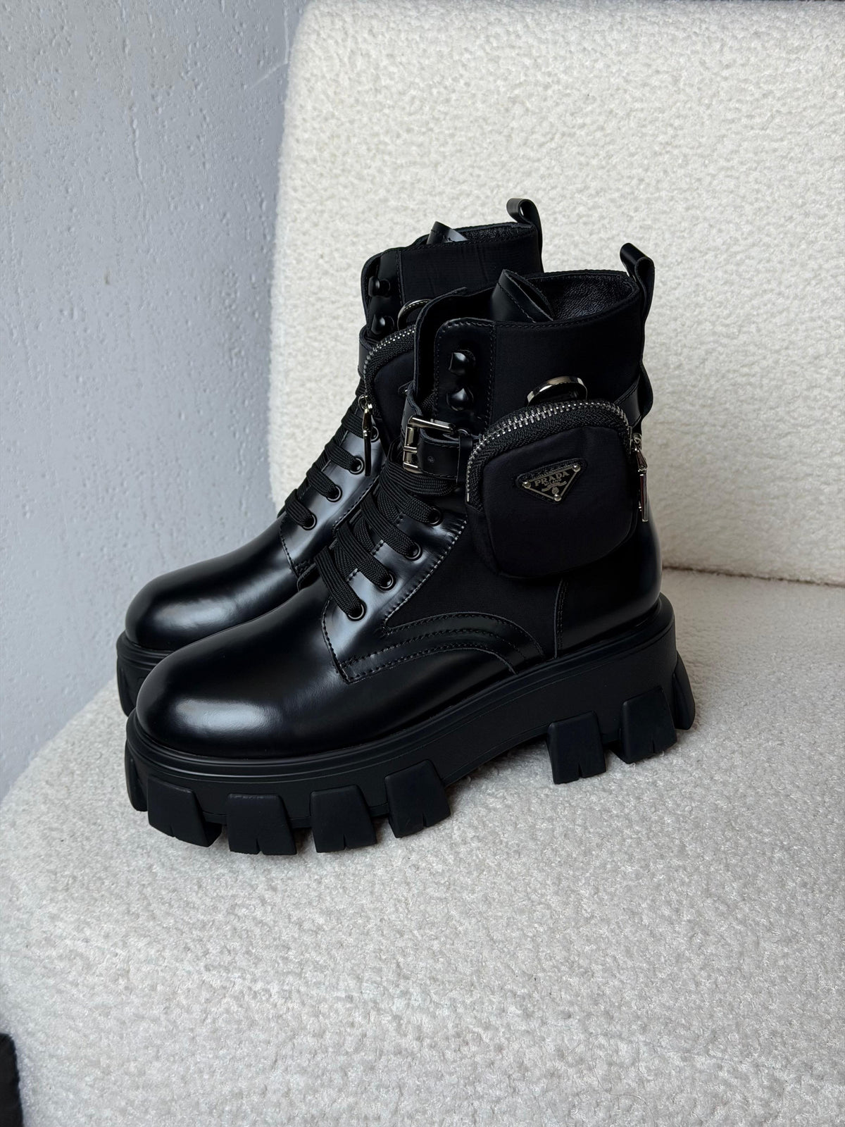 Chunky Utility Lace-Up Boots