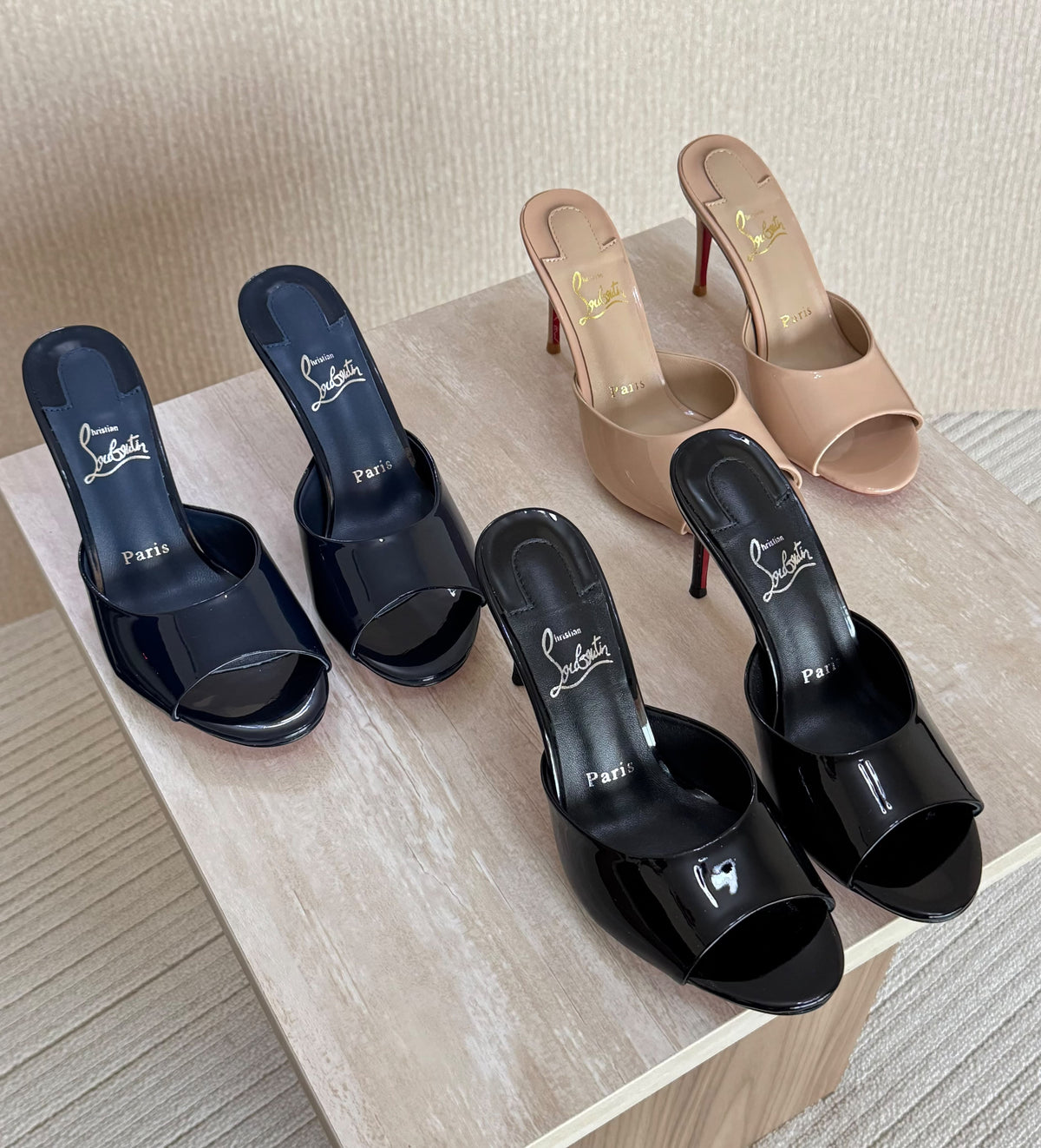 Elegant Patent High-Heel Sandals