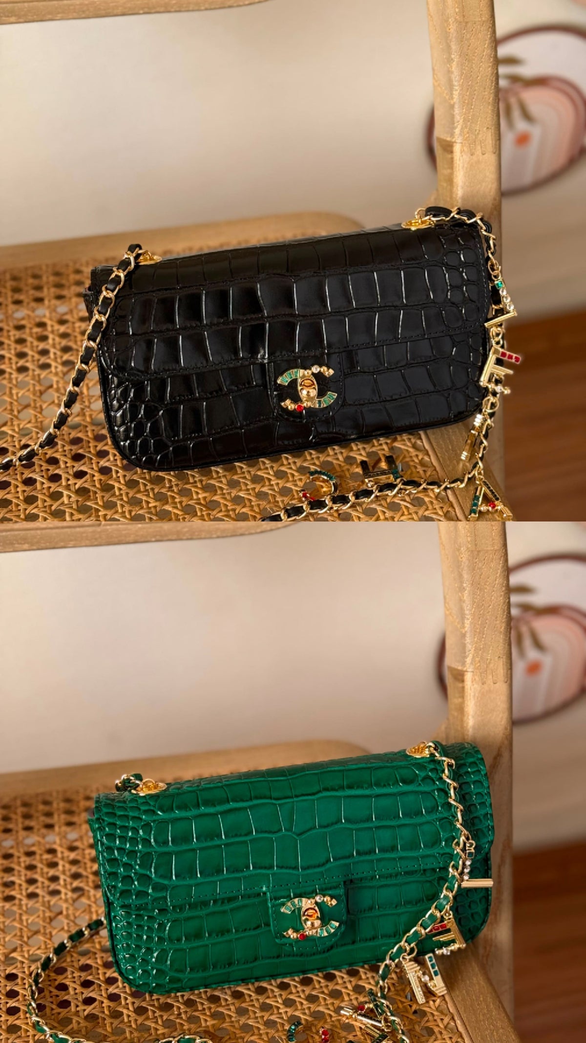 Luxury Crocodile Texture Shoulder Bag